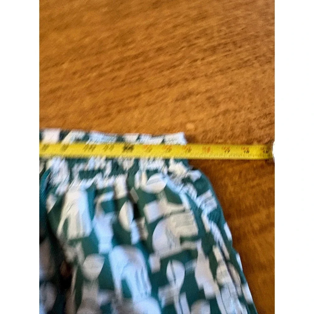 Bluemint Logan Mens Swim Shorts Green White Geometric Abstract Print Size‎ L